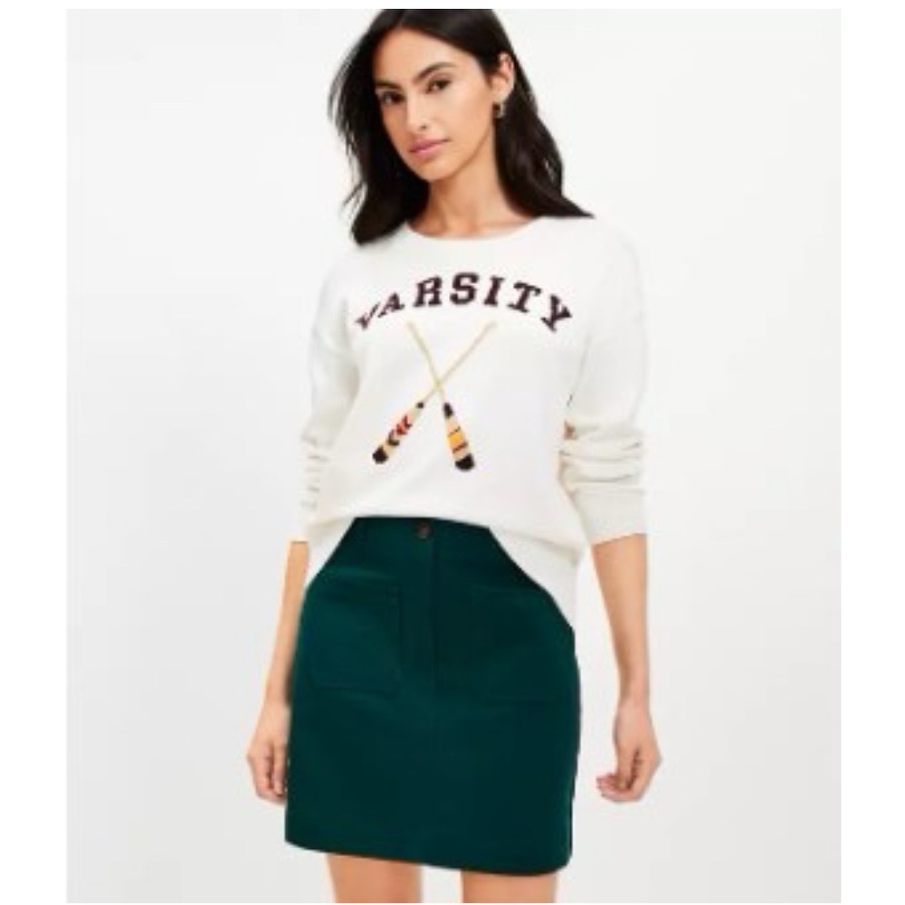 LOFT Varsity Rowing Sweater Size L
